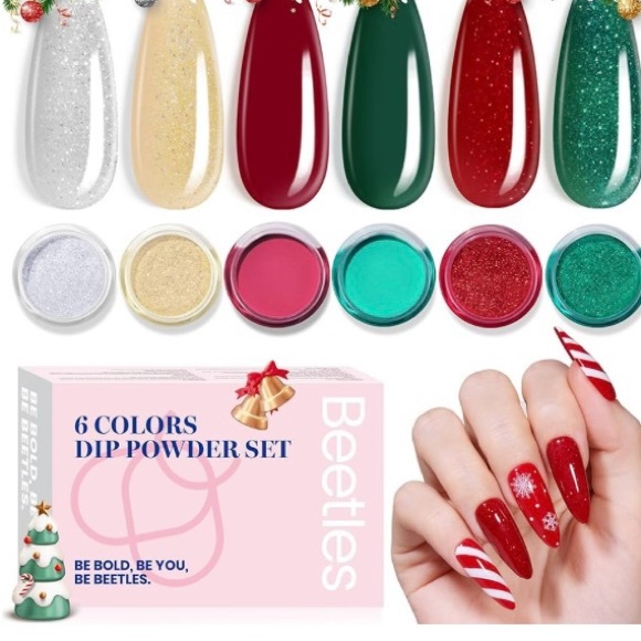 CHRISTMAS COLORS DIP  NAIL POLISH  KIT - Picture 2 of 13